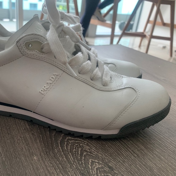 Prada Men's White Sneakers - Picture 1 of 8